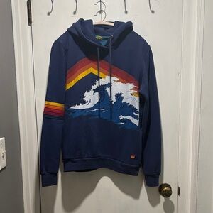 Aviator Nation Navy Hoodie with Wave Design